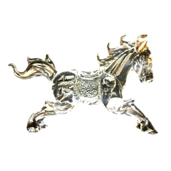 Feng Shui Golden Flying Horse Talisman Statue for Success Plus Bonus Bracelet - Picture 1 of 8